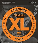 :D'Addario ECG23 Chromes Flat Wound    , Extra Light, 10-48