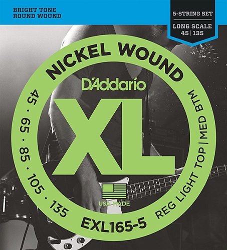 D'Addario EXL165-5 XL NICKEL WOUND    -, 45-135